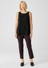 Washable Stretch Crepe High-Waisted Pant