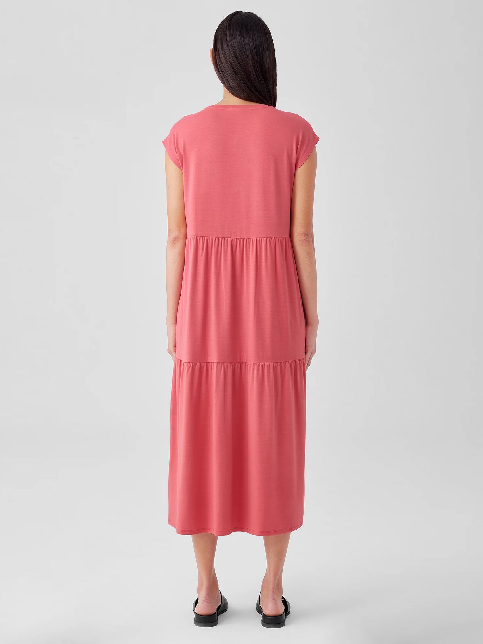 Stretch Jersey Knit Tiered Dress