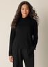 Stretch Silk Jersey Turtleneck Top