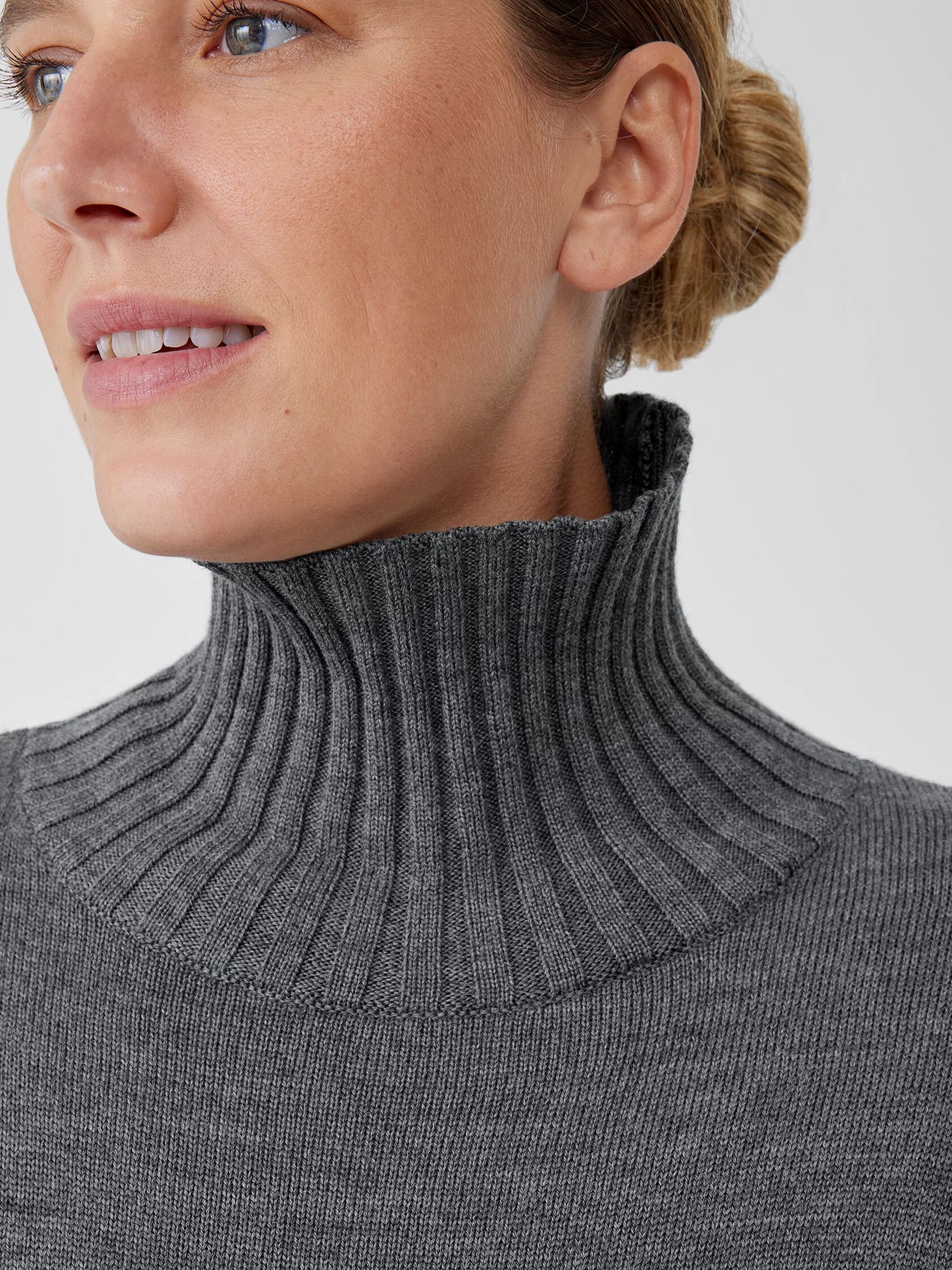 Merino Jersey Turtleneck Dress in Regenerative Wool