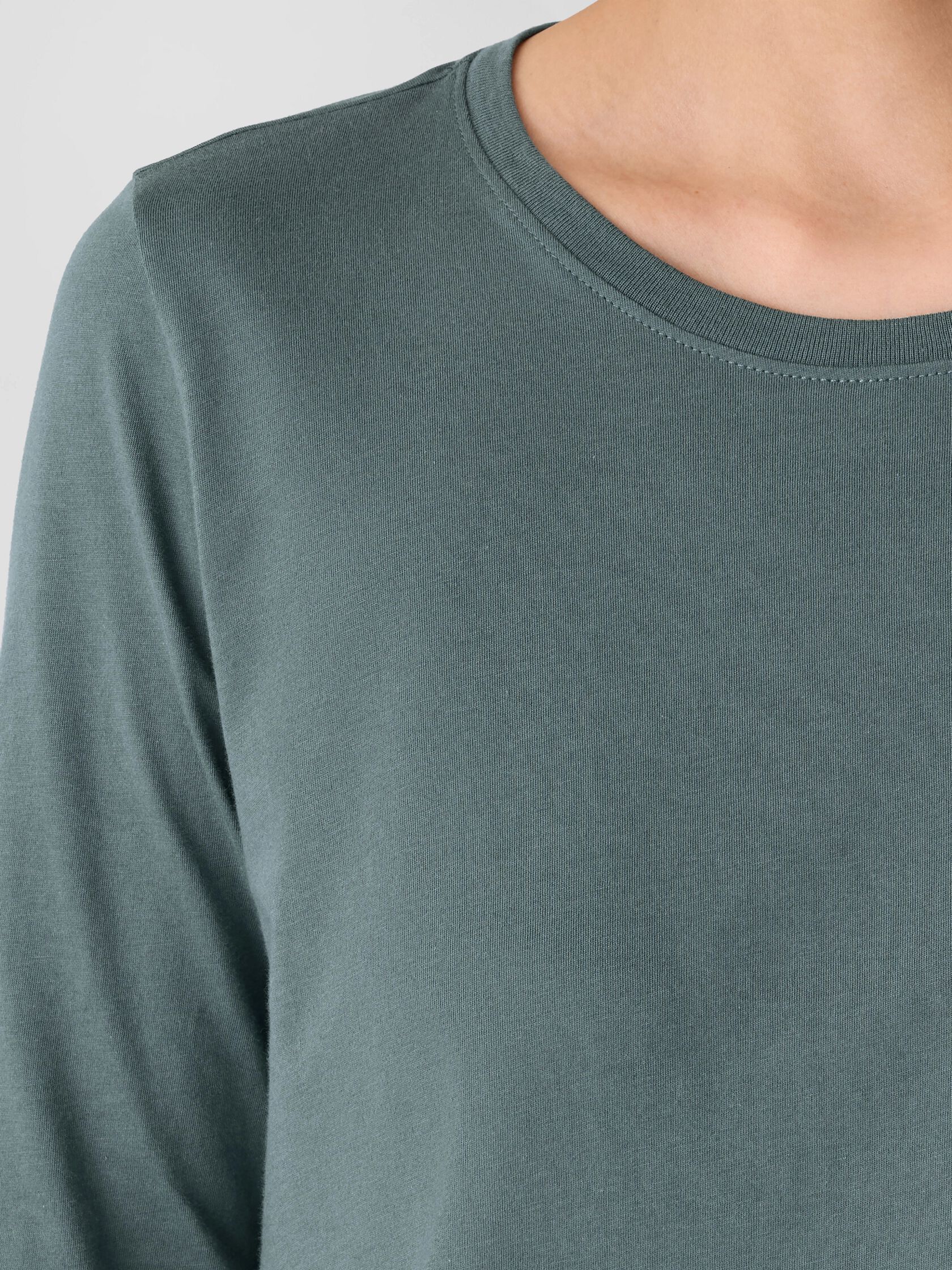 Organic Pima Cotton Jersey 3/4-Sleeve Tee
