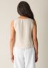Textured Silk Jacquard Ballet Neck Tank