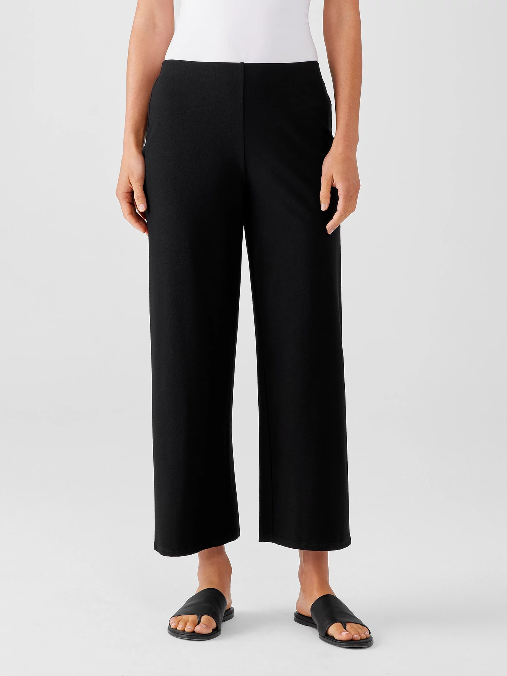 Washable Stretch Crepe Straight Pant