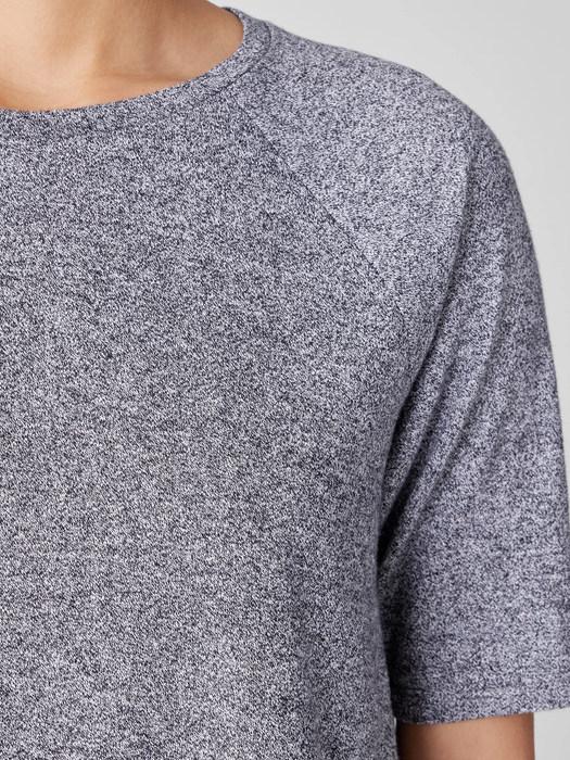 Cotton Hemp Melange Crew Neck Top