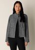 Organic Cotton Tweed Stand Collar Jacket