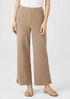 Ribbed Organic Cotton Blend Straight Pant