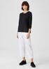 Organic Linen Jersey Crew Neck Top