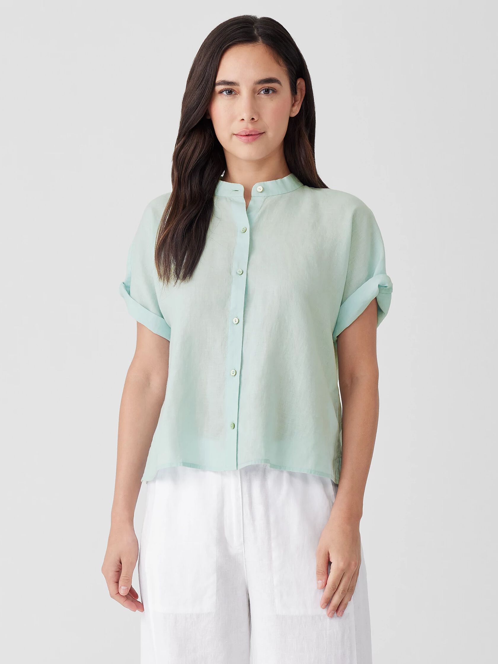 Handkerchief Linen Short-Sleeve Shirt