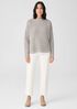 Silk Noil Funnel Neck Top