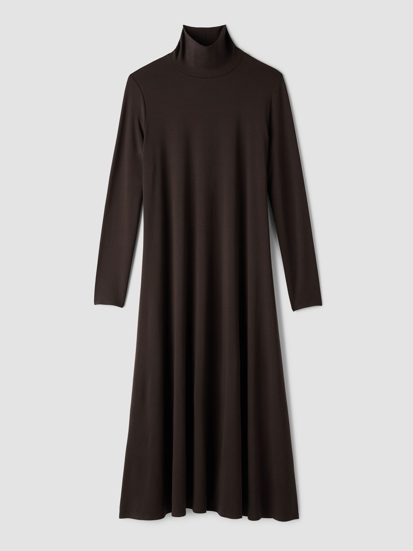 Stretch Jersey Knit Turtleneck Dress