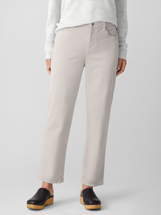 Organic Cotton Stretch Corduroy Straight Pant