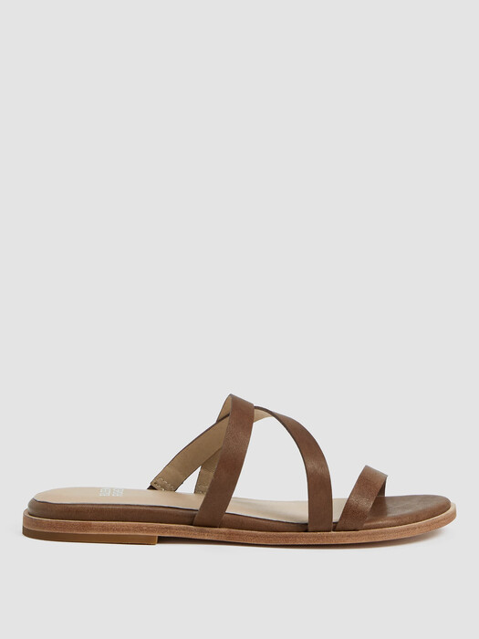 Kira Tumbled Leather Sandal EILEEN FISHER - Main Image