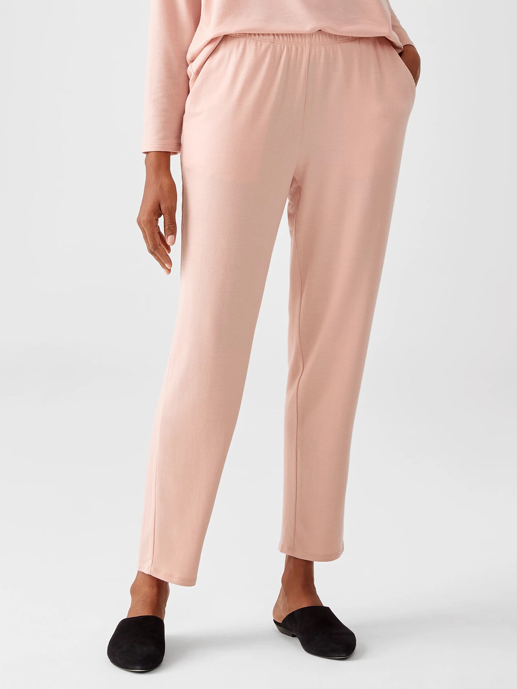 Stretch Terry Slouchy Cropped Pant