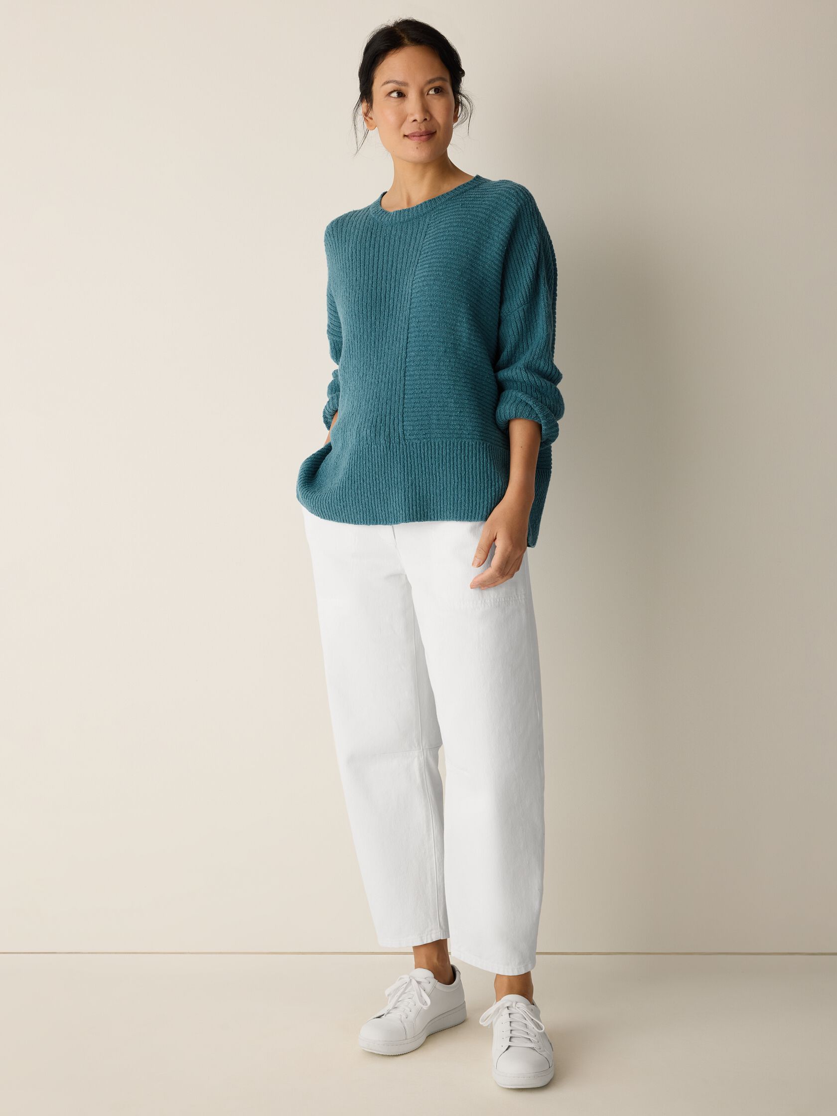 Peruvian Cotton Cloud Crew Neck Top