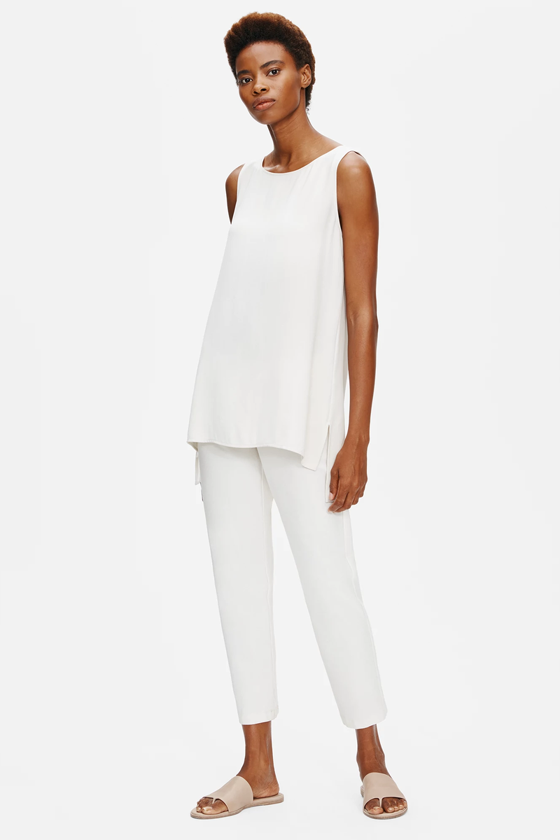 System Washable Stretch Crepe Slim Ankle Pant
