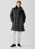 Eggshell Recycled Nylon Stand Collar Coat