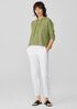 Organic Cotton Linen Slub Hooded Top
