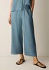 Washed Organic Linen D&eacute;lav&eacute; Wide-Leg Pant