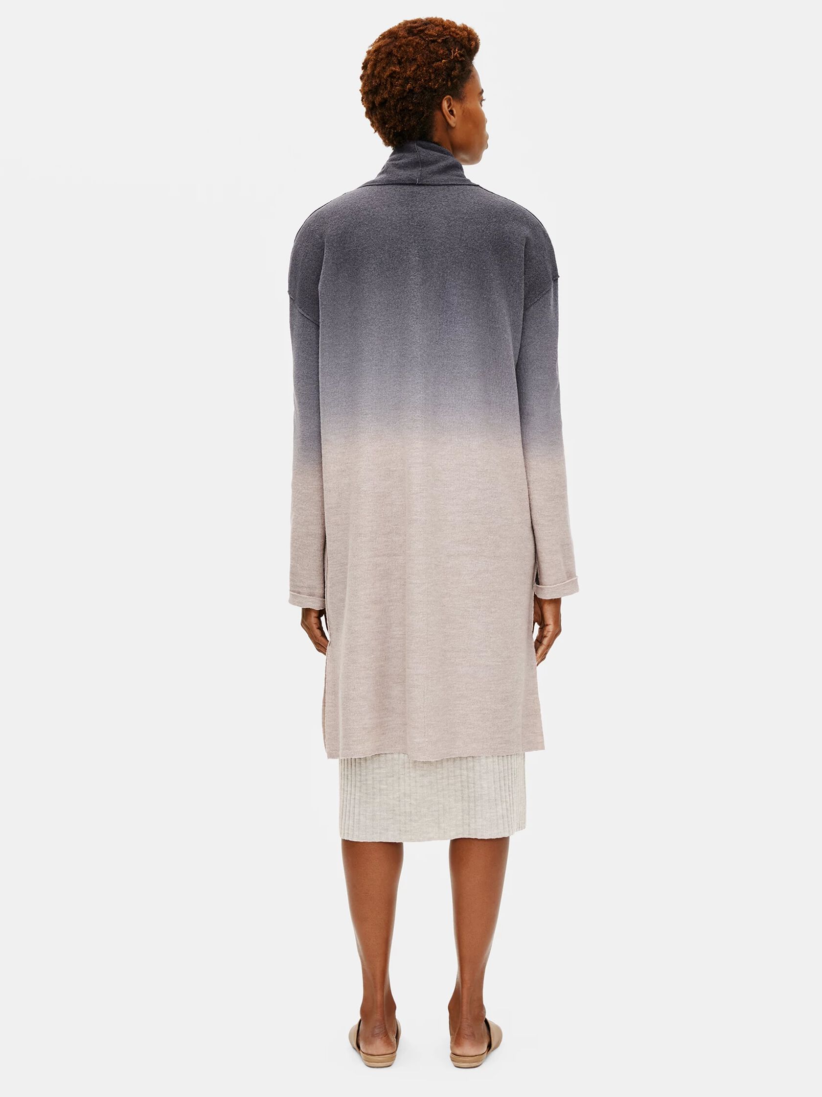 Ombre Boiled Wool Coat in Responsible Wool