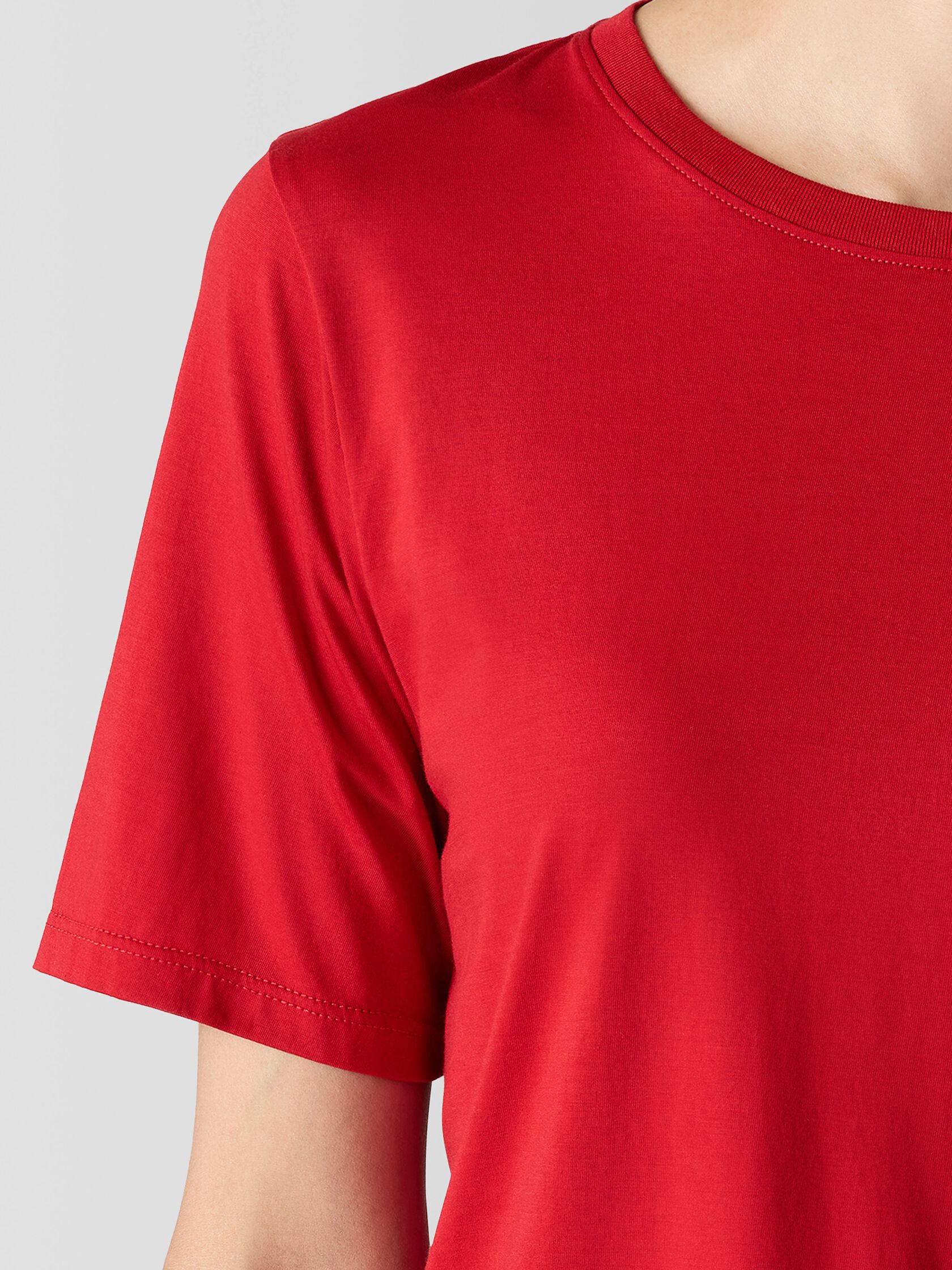 Organic Pima Cotton Jersey Round Neck Tee