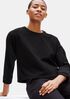 Resewn Rayon and Ponte Cropped Pullover