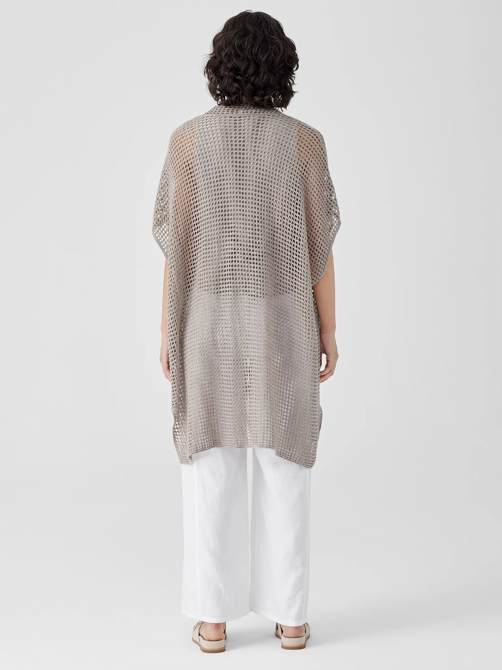 Organic Linen Délavé Long Cardigan