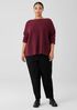 Lightweight Boiled Wool Bateau Neck Top in Regenerative Wool