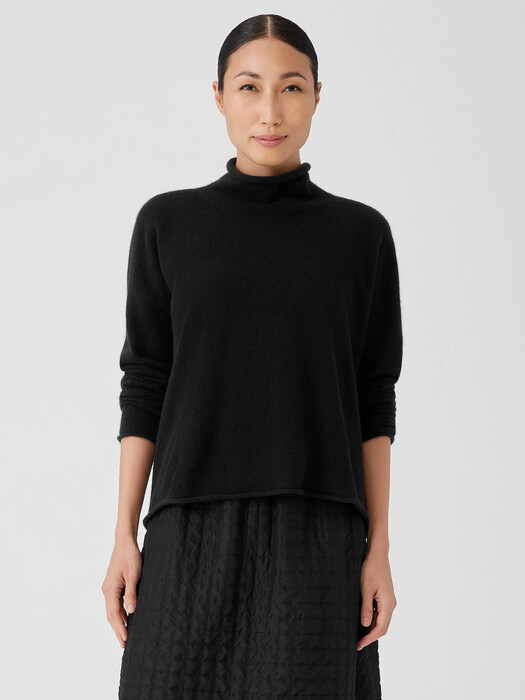 Italian Cashmere Turtleneck Top