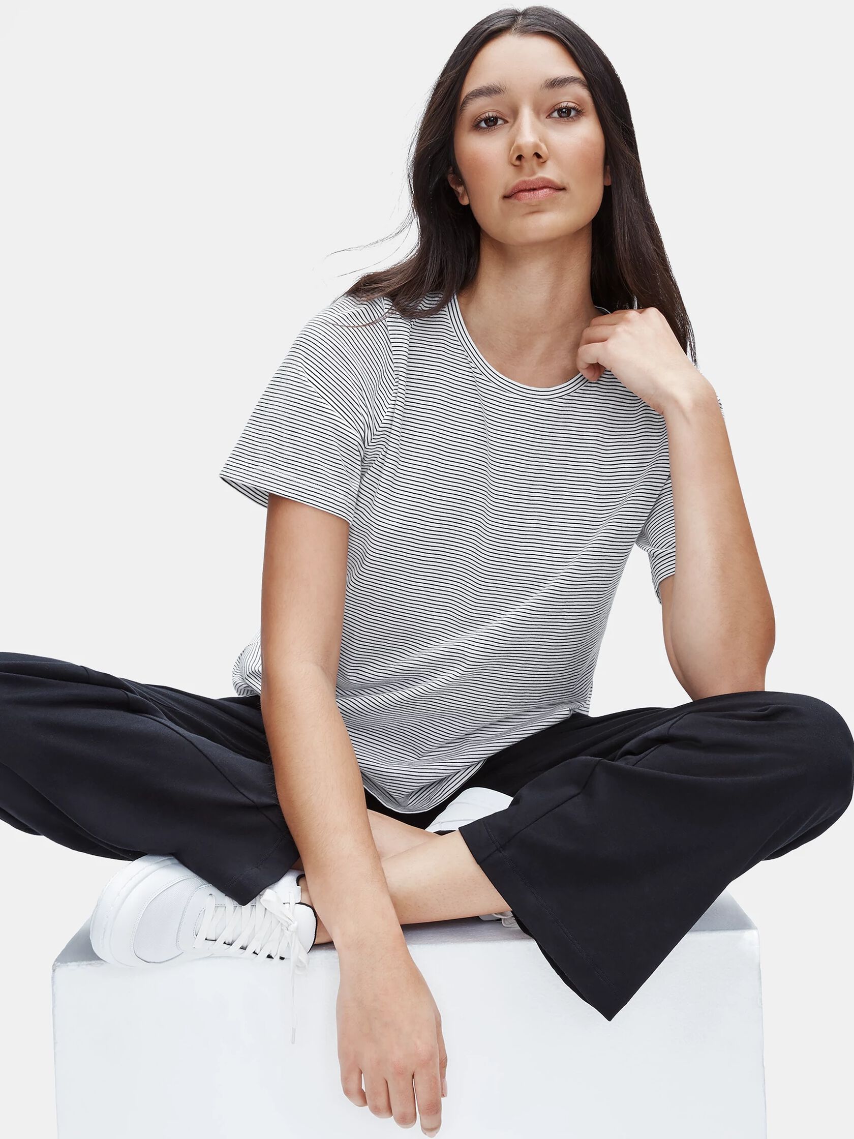 Organic Cotton Jersey Striped Tee