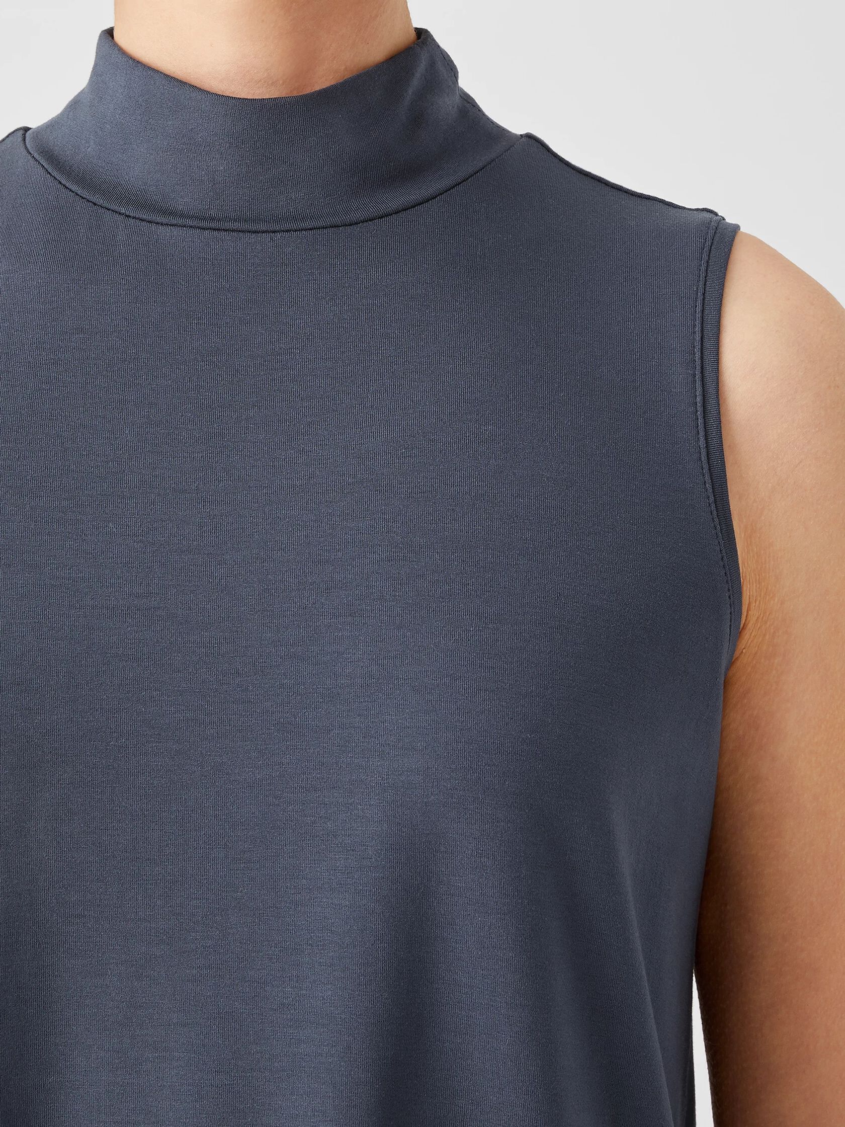 Fine Jersey Mock Neck Tank