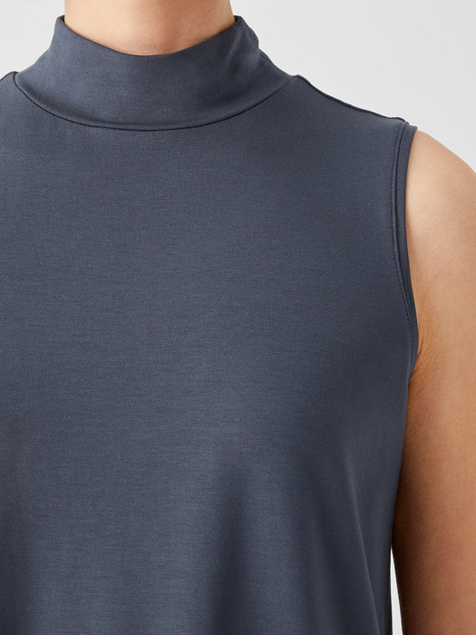 Fine Jersey Mock Neck Tank