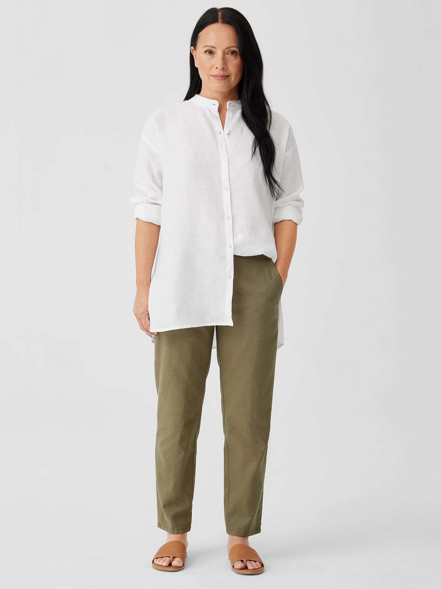 Cotton Hemp Tapered Pant
