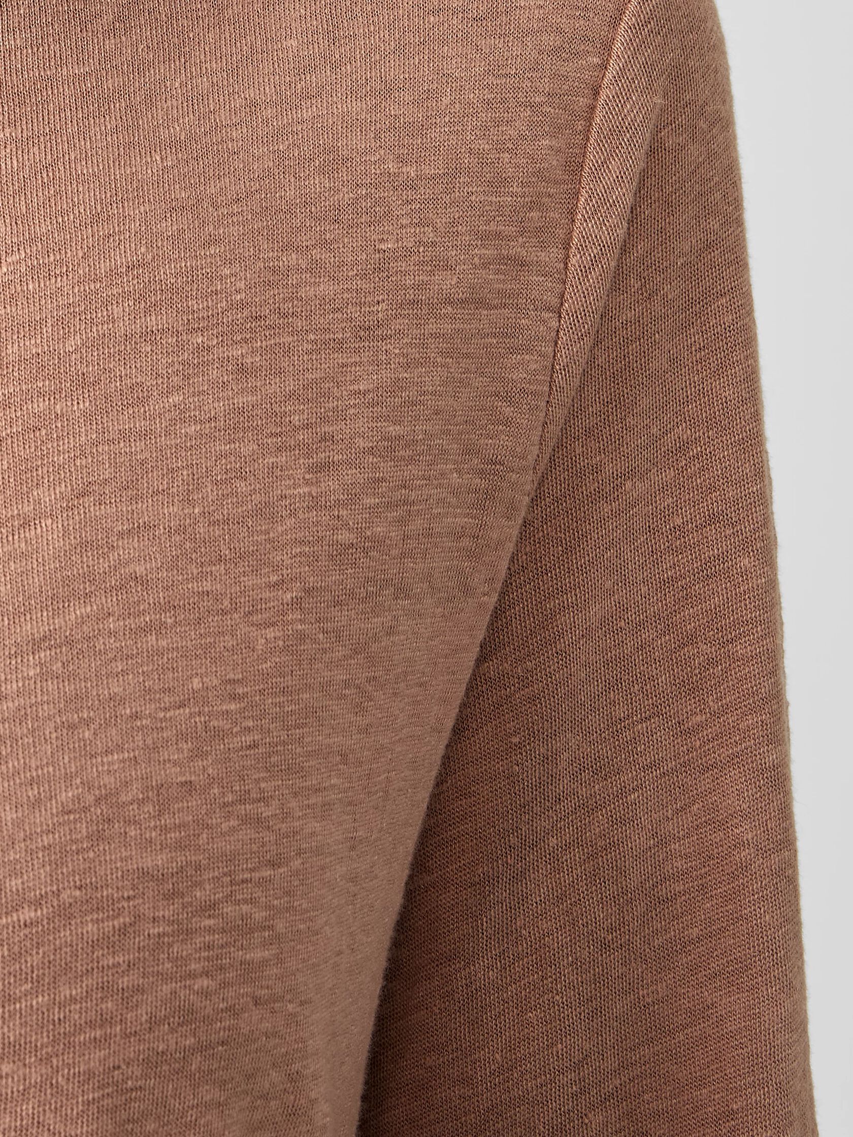 Organic Linen Jersey Crew Neck Top