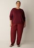Puckered Organic Linen Stripe Lantern Pant