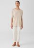 Organic Linen Cotton Jersey Round Neck Top