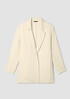 Stretch Wool Crepe Long Blazer