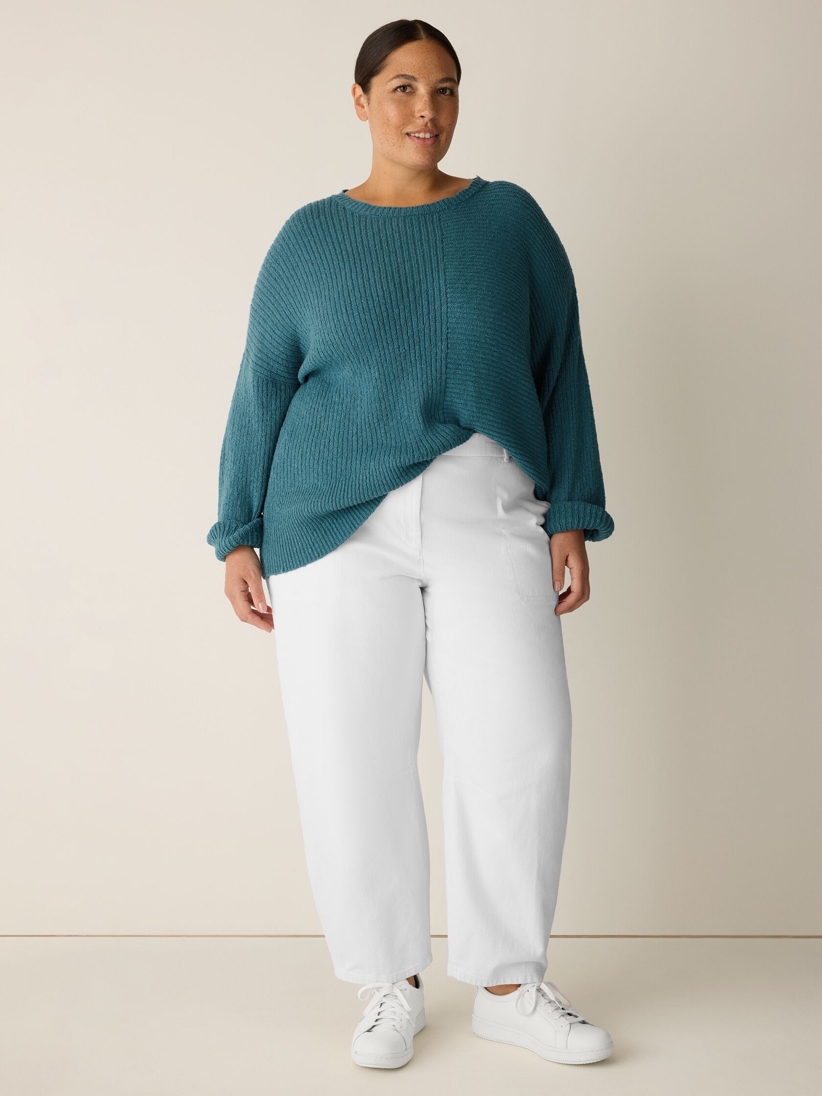 Peruvian Cotton Cloud Crew Neck Top