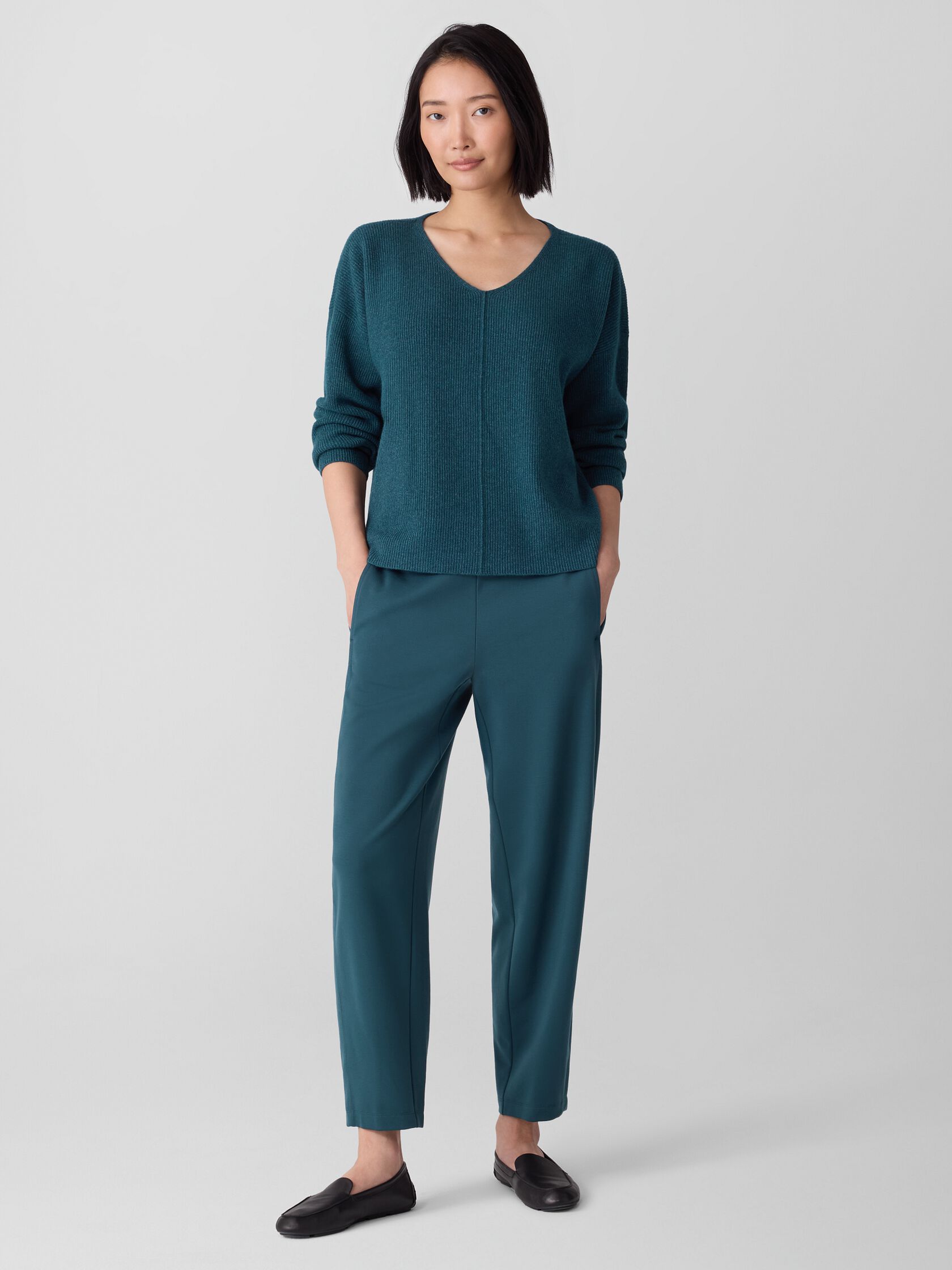 Italian Cashmere V-Neck Top