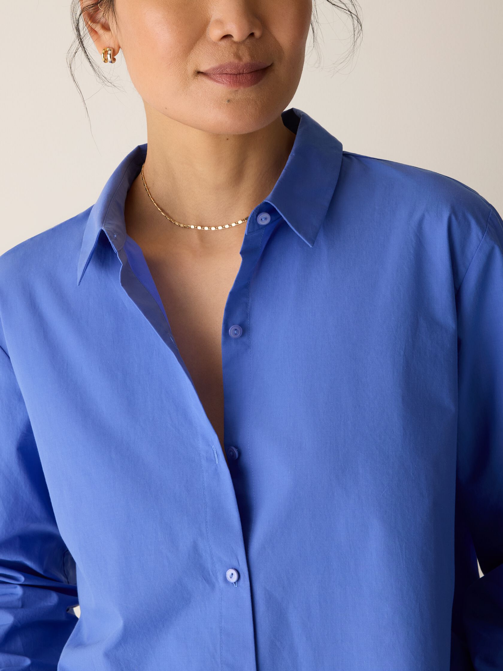 Organic Cotton Poplin Classic Collar Shirt