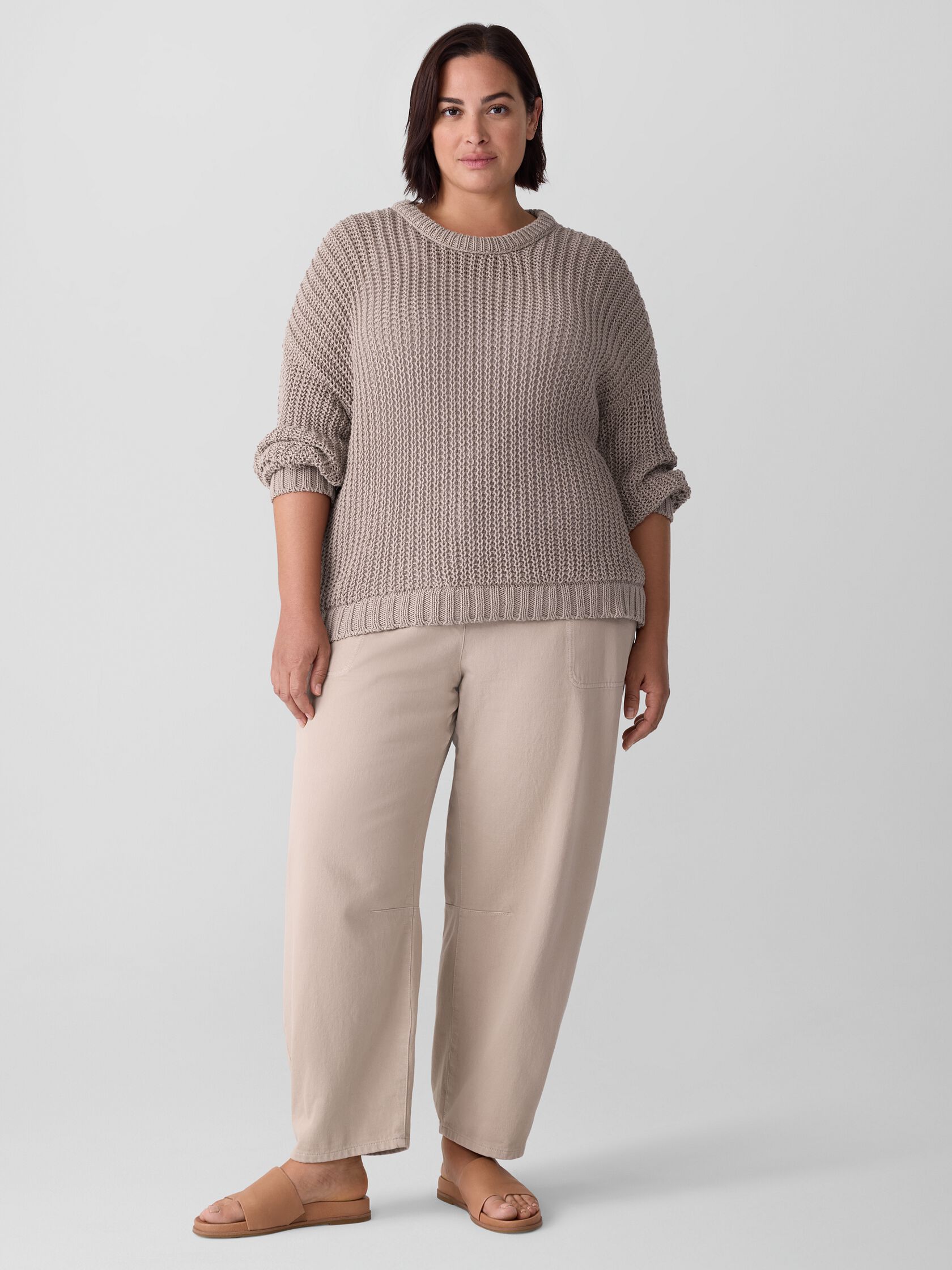 Peruvian Organic Cotton Cord Crew Neck Top