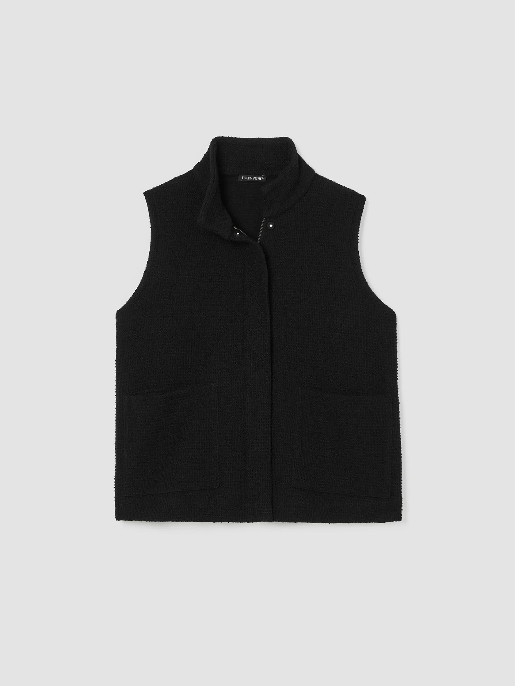 Cotton Boucle Knit Vest