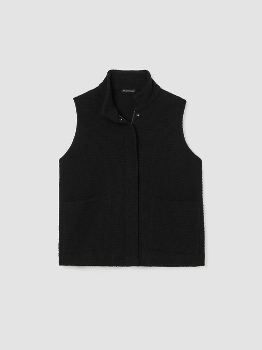 Cotton Boucle Knit Vest EILEEN FISHER