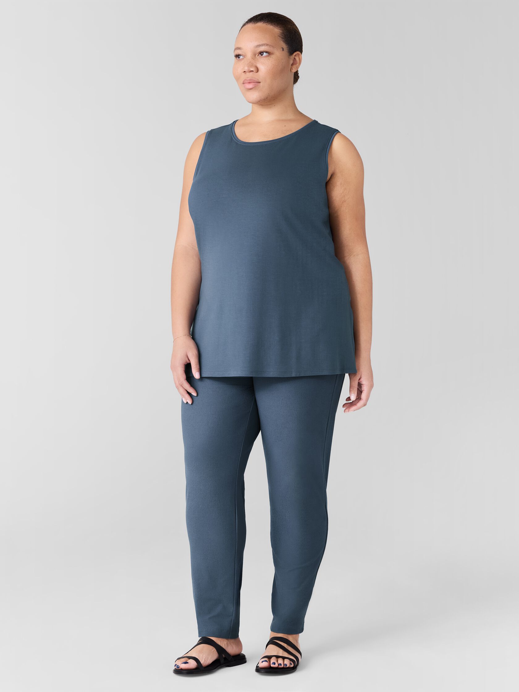 Stretch Jersey Knit Long Tank