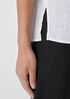 Organic Handkerchief Linen Band Collar Short-Sleeve Shirt