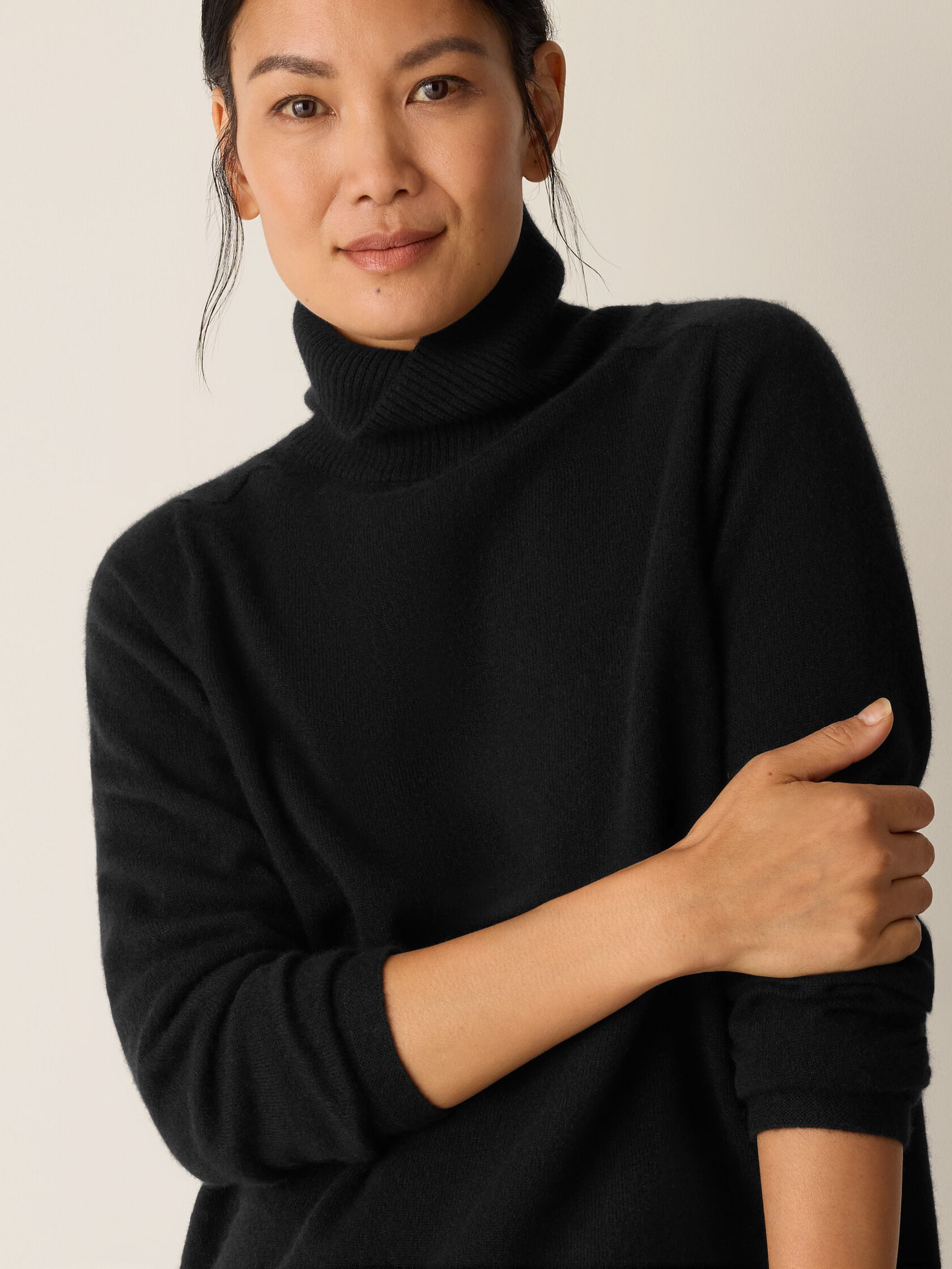 Italian Cashmere Turtleneck Top