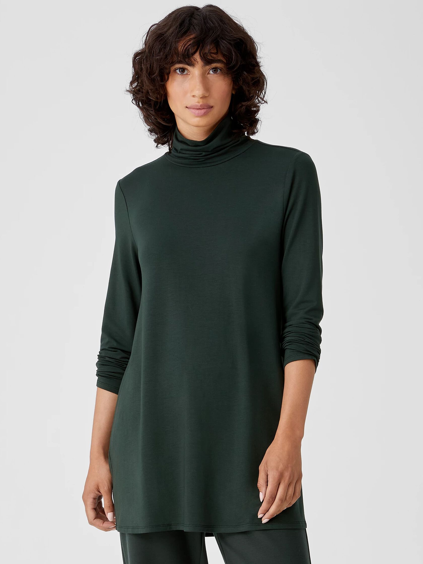 Fine Jersey Scrunch Neck Top