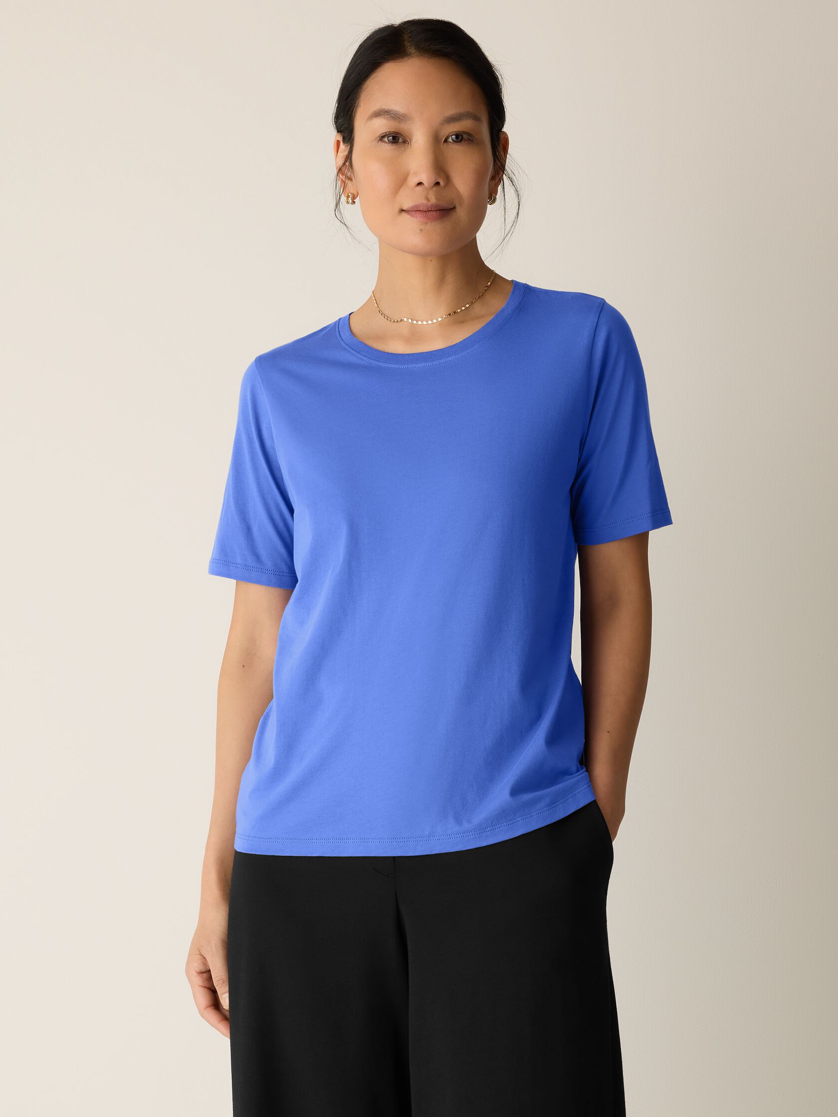 Organic Pima Cotton Jersey Round Neck Tee