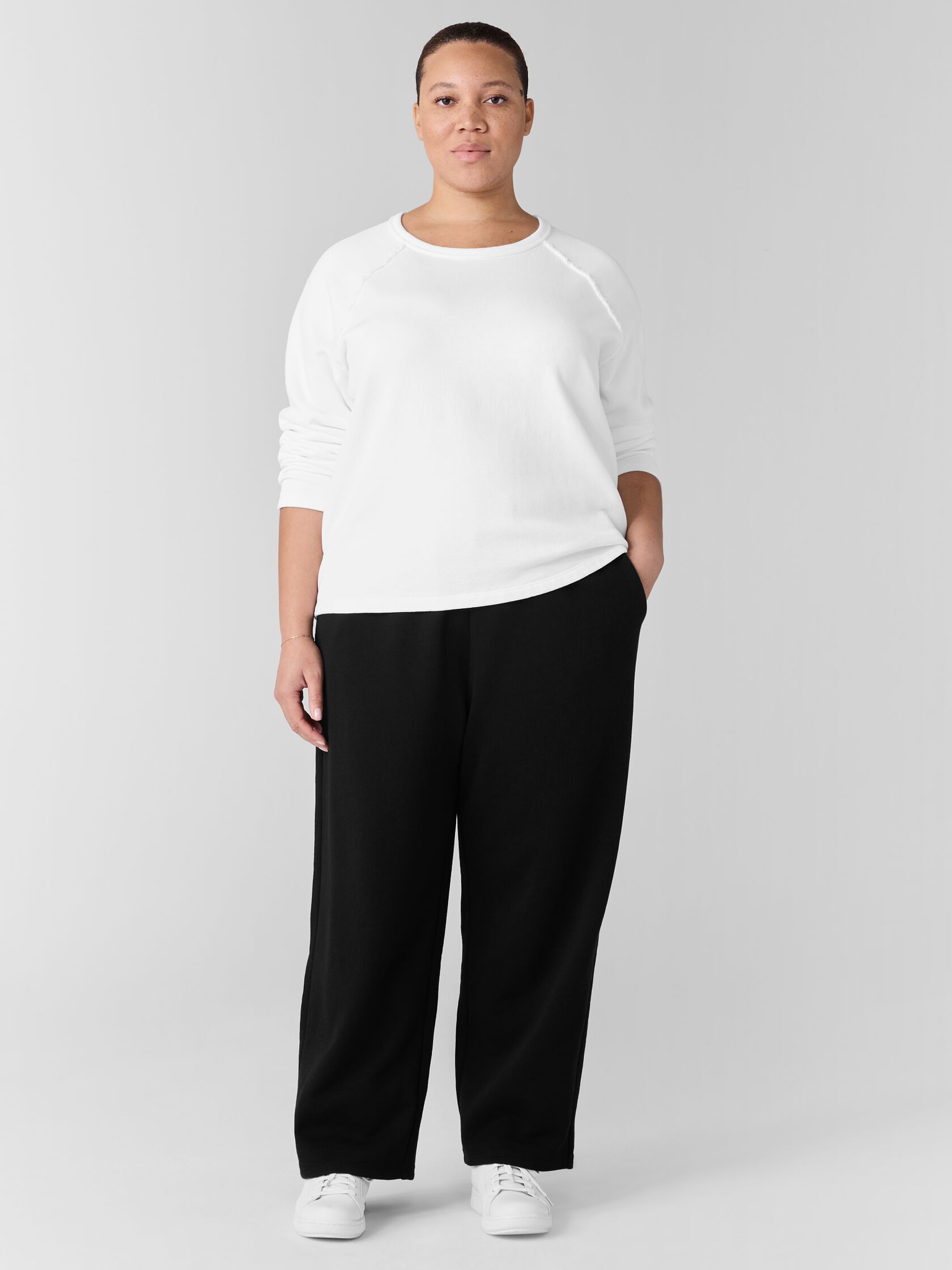 Organic Cotton French Terry Straight Pant