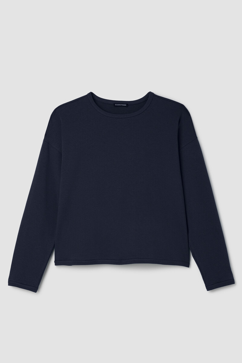 Cozy Brushed Terry Hug Round Neck Box-Top Cozy Brushed Terry Hug Round Neck Box-Top