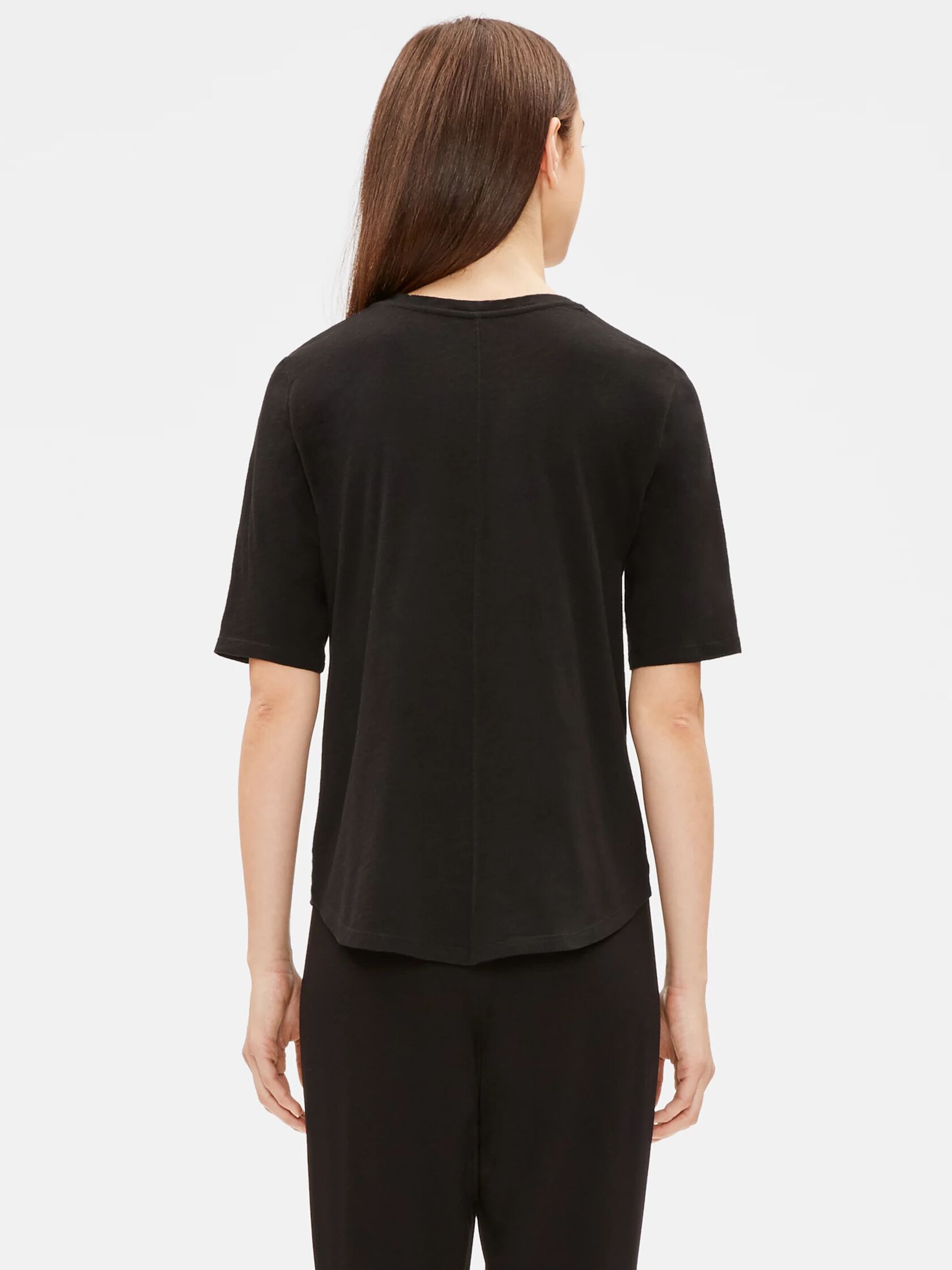 System Organic Cotton Slub Elbow-Sleeve Tee